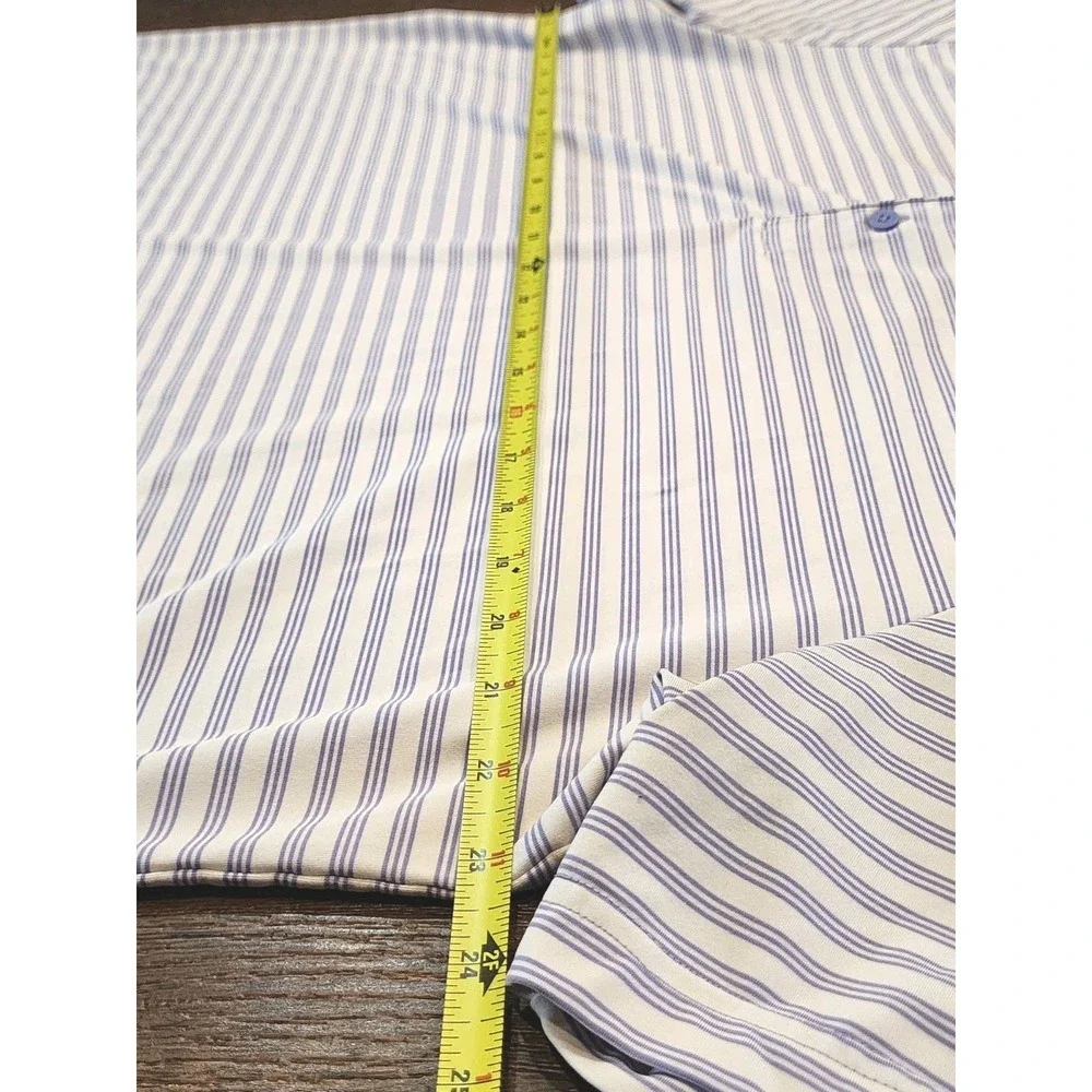 Adidas Golf Men's Polo Shirt, Size L, Purple Stripe, Stonebriar CC